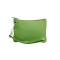 Agora Cowhide Wristlet Wallet Pouch - Lime Green